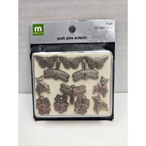 Making Memories Bugs Eclectic Push Pins Set Of 12 Butterfly Dragonfly Insects